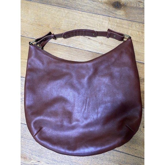 (Sold) Lucky Brand 100% Leather Zip Top Hobo Bag - Picture 10 of 12
